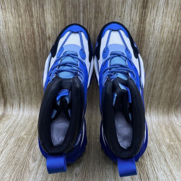 New Javi Logic High Top Blue Silver Leather Shoes Sneakers Men's Size 7.5 D - Picture 7 of 10